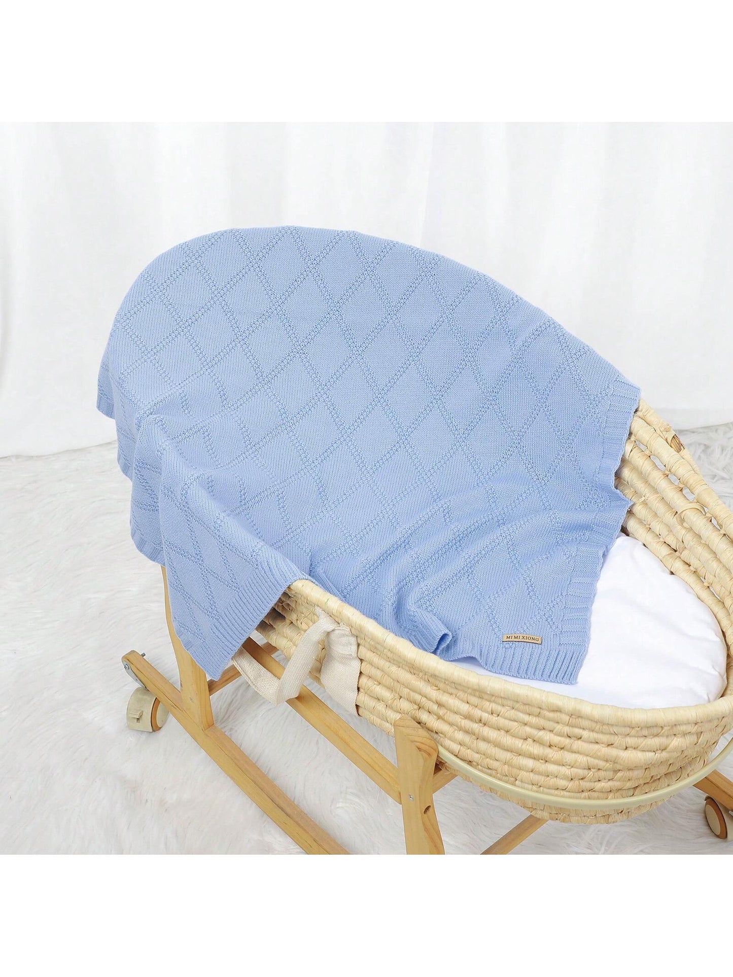 1pc Cozy And Simple Knitted Baby Blanket, Suitable For All Seasons Love Valentine