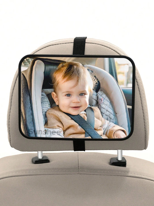 1pc Crash-Tested And Certified Shatterproof Baby Car Rearview Mirror, Suitable For Rear-Facing Car Seats, Wide And Clear View