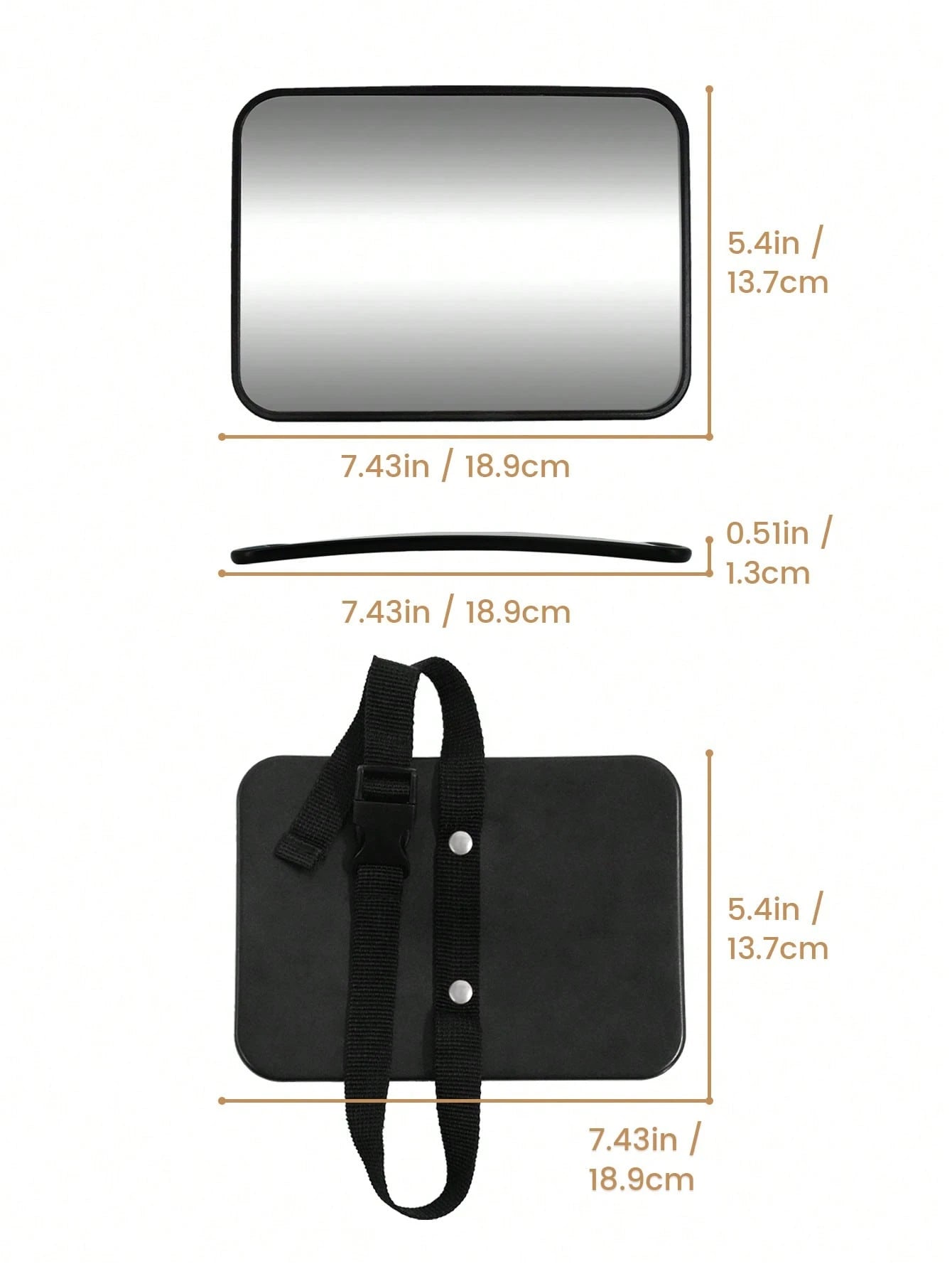 1pc Crash-Tested And Certified Shatterproof Baby Car Rearview Mirror, Suitable For Rear-Facing Car Seats, Wide And Clear View