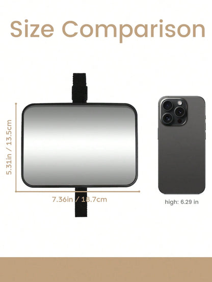 1pc Crash-Tested And Certified Shatterproof Baby Car Rearview Mirror, Suitable For Rear-Facing Car Seats, Wide And Clear View