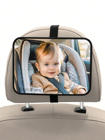 1pc Crash-Tested And Certified Shatterproof Baby Car Rearview Mirror, Suitable For Rear-Facing Car Seats, Wide And Clear View
