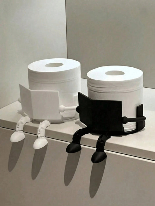 1pc Creative Human-Shaped Toilet Paper Holder- Fun Sitting Design, Bathroom Tissue Storage And Desktop Organizer. Minimalist Style. Perfect Gift For Friends And Family. Suitable For Bathroom, Bedroom