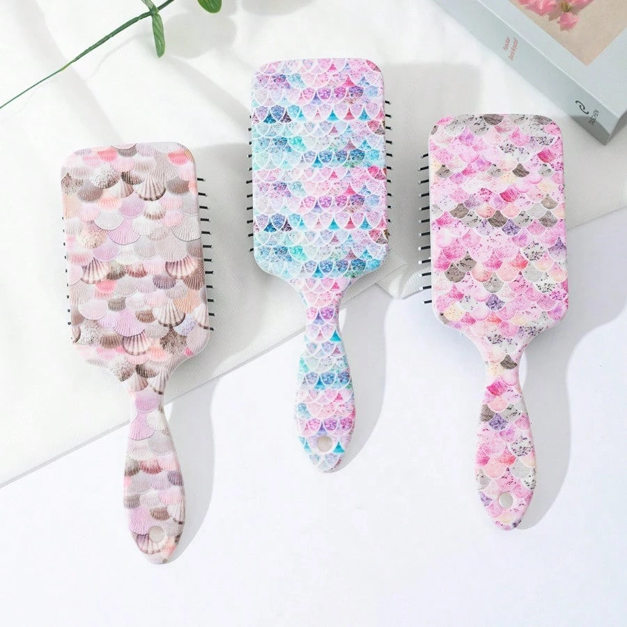 1pc Creative-Shaped Air Cushion Hair Brush, Anti-Static Detangling Scalp Massage Comb For Wet & Dry Hair, Lightweight Styling Brush For Women & Girls, Suitable For All Hair Types, Travel & Gifts,Back