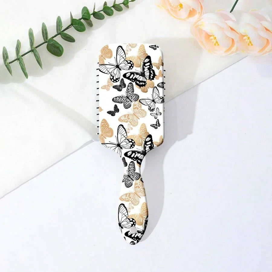 1pc Creative-Shaped Air Cushion Hair Brush, Anti-Static Detangling Scalp Massage Comb For Wet & Dry Hair, Lightweight Styling Brush For Women & Girls, Suitable For All Hair Types, Travel & Gifts,Back