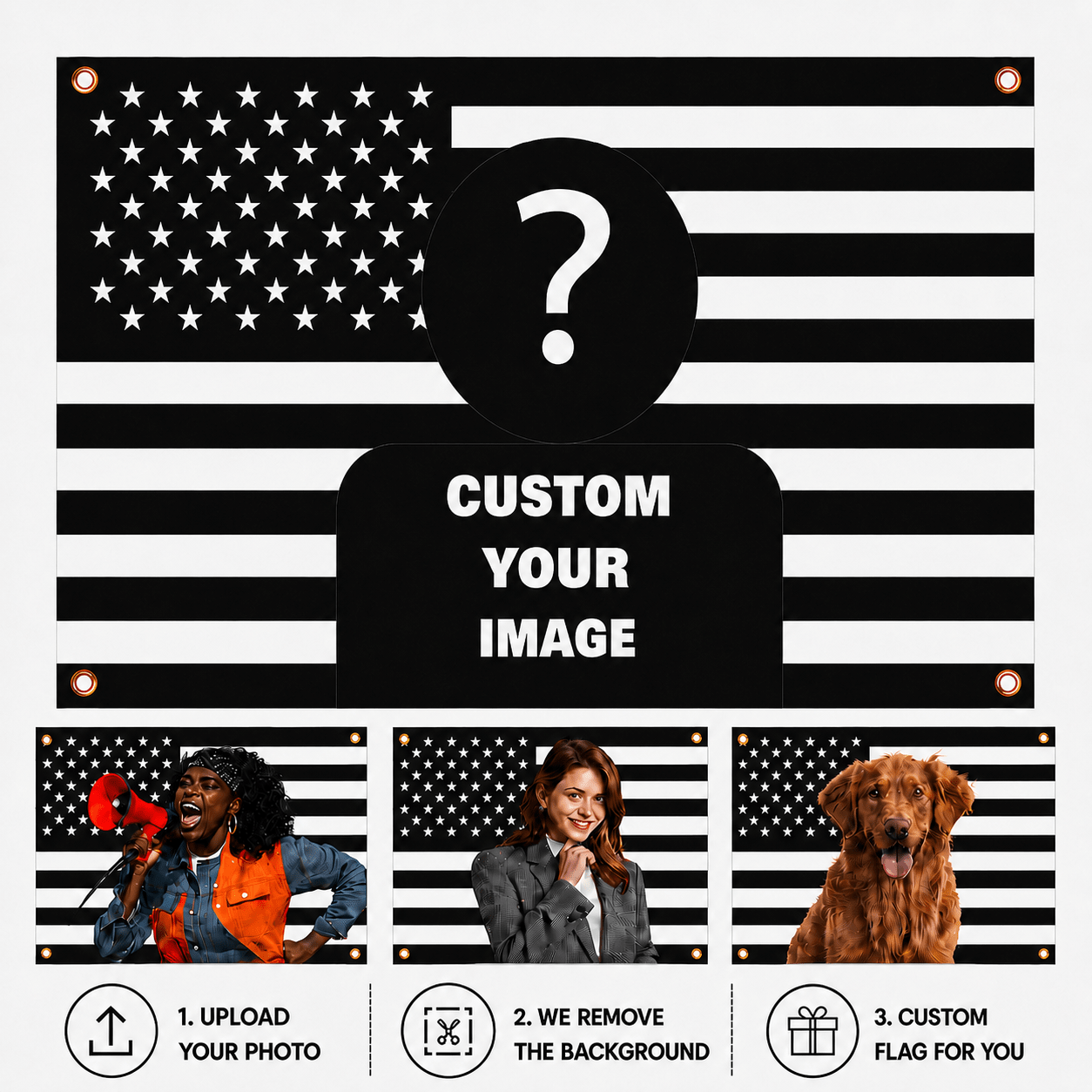 1pc Custom Flag Personalized Flag Custom Outdoors Flag Add Your Own Image/Text Home Indoor Outdoor Flag Ornamental Modern Custom, Personalized, Unique Ideal Gifts For Him Her, Boyfriend, Girlfriend, D