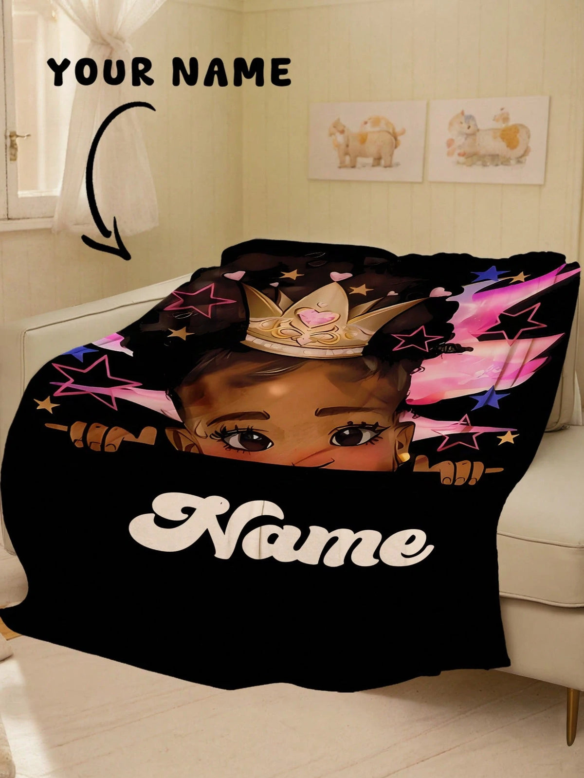1pc Customizable Text Blanket, Commemorative Blanket. Suitable As Girl, Boy, Adult, Valentine's Day, Lightweight, Baby Blanket, Personalized Fleece Blanket, Personalized Photo Blanket, Personalized Th