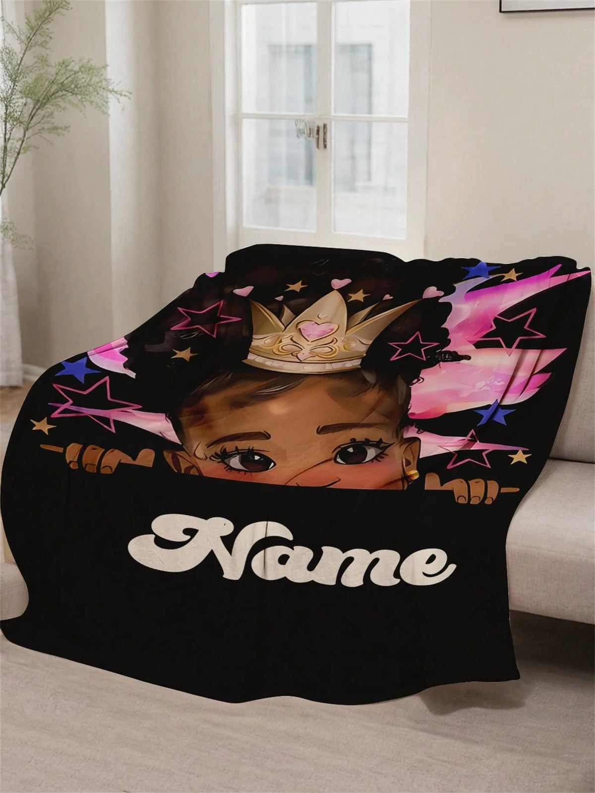 1pc Customizable Text Blanket, Commemorative Blanket. Suitable As Girl, Boy, Adult, Valentine's Day, Lightweight, Baby Blanket, Personalized Fleece Blanket, Personalized Photo Blanket, Personalized Th