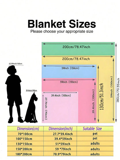 1pc Customizable Text Blanket, Commemorative Blanket. Suitable As Girl, Boy, Adult, Valentine's Day, Lightweight, Baby Blanket, Personalized Fleece Blanket, Personalized Photo Blanket, Personalized Th
