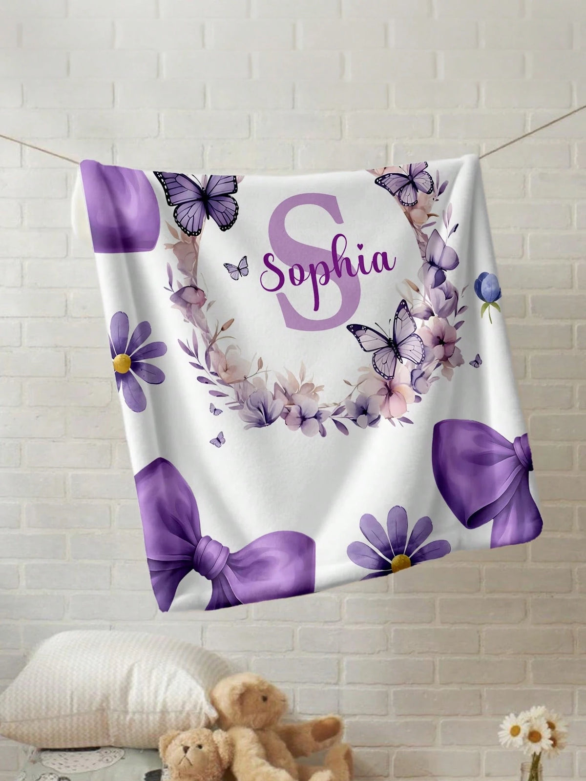 1pc Customized Blanket, Text Blanket, DIY Blanket, Pattern Blanket, Memorial Blanket. Tapestry, Photo Portrait Blanket Design, Suitable For Girls, Boys, Adults, Valentine's Day, Lightweight, Baby Blan