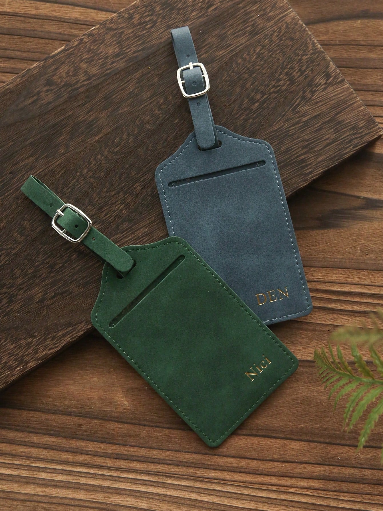 1pc Customized Embossed Name Luggage Tag, Suitable For Suitcase, Customized Gold Letter Combination Textured Suede Luggage Tag With Privacy Name Card, Personalized Travel Bag Backpack Label, Wedding P