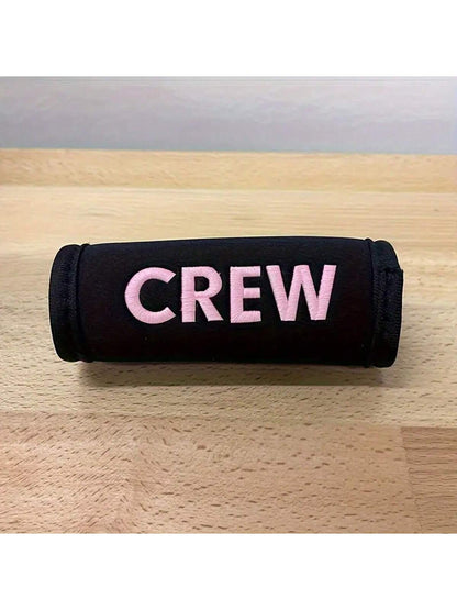 1pc Customized Embroidered Name Luggage Handle, Handmade Embroidered Luggage Handle, Personalized Creative Handmade Embroidered Letter Luggage Handle, Portable, Multi-Functional, Versatile, Large Capa