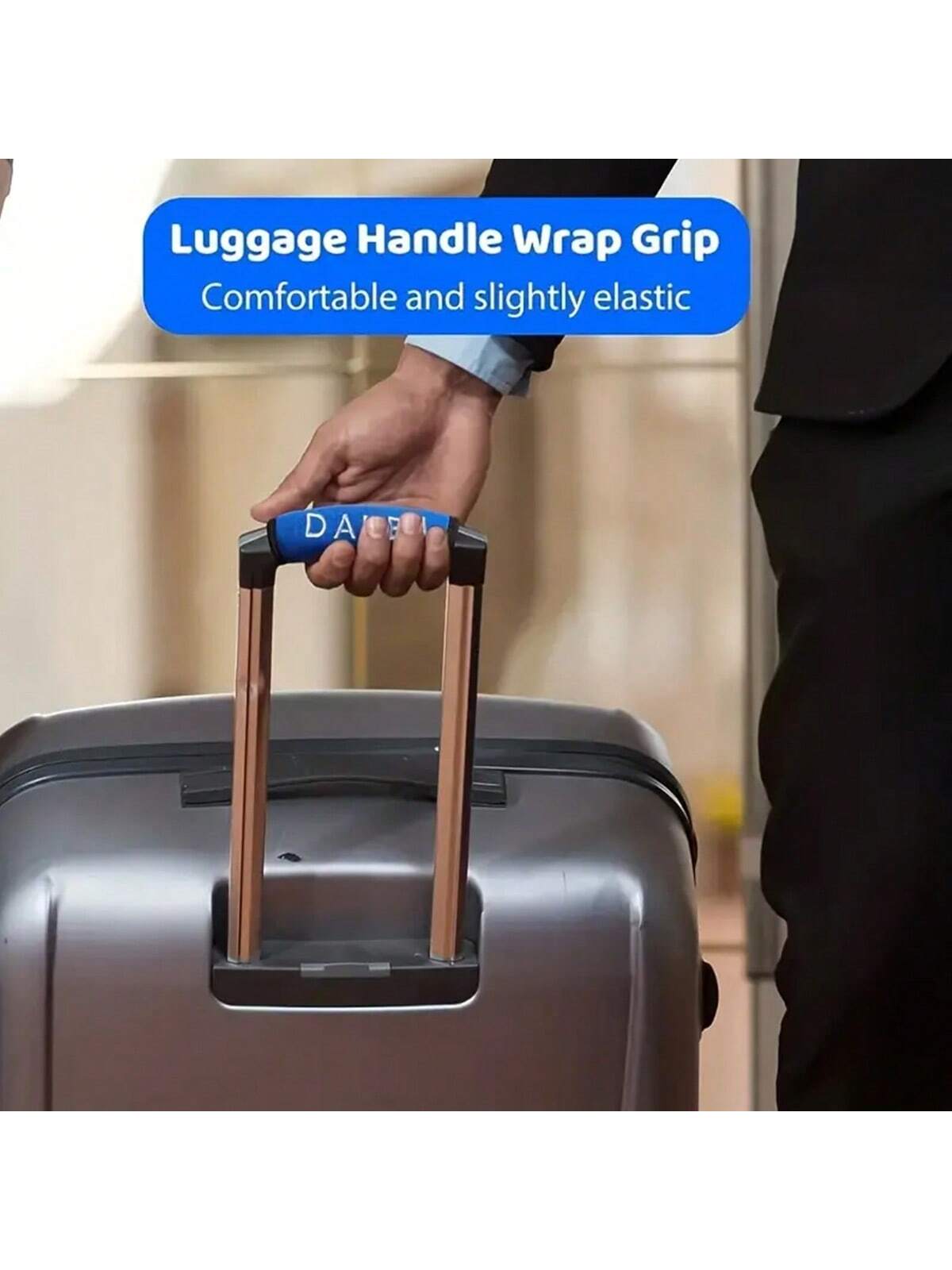 1pc Customized Embroidered Name Luggage Handle, Handmade Embroidered Luggage Handle, Personalized Creative Handmade Embroidered Letter Luggage Handle, Portable, Multi-Functional, Versatile, Large Capa