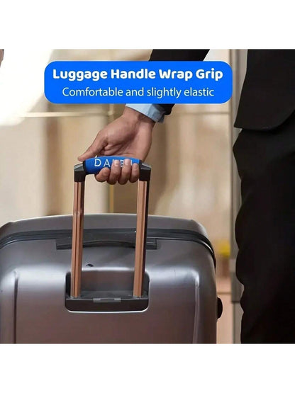 1pc Customized Embroidered Name Luggage Handle, Handmade Embroidered Luggage Handle, Personalized Creative Handmade Embroidered Letter Luggage Handle, Portable, Multi-Functional, Versatile, Large Capa