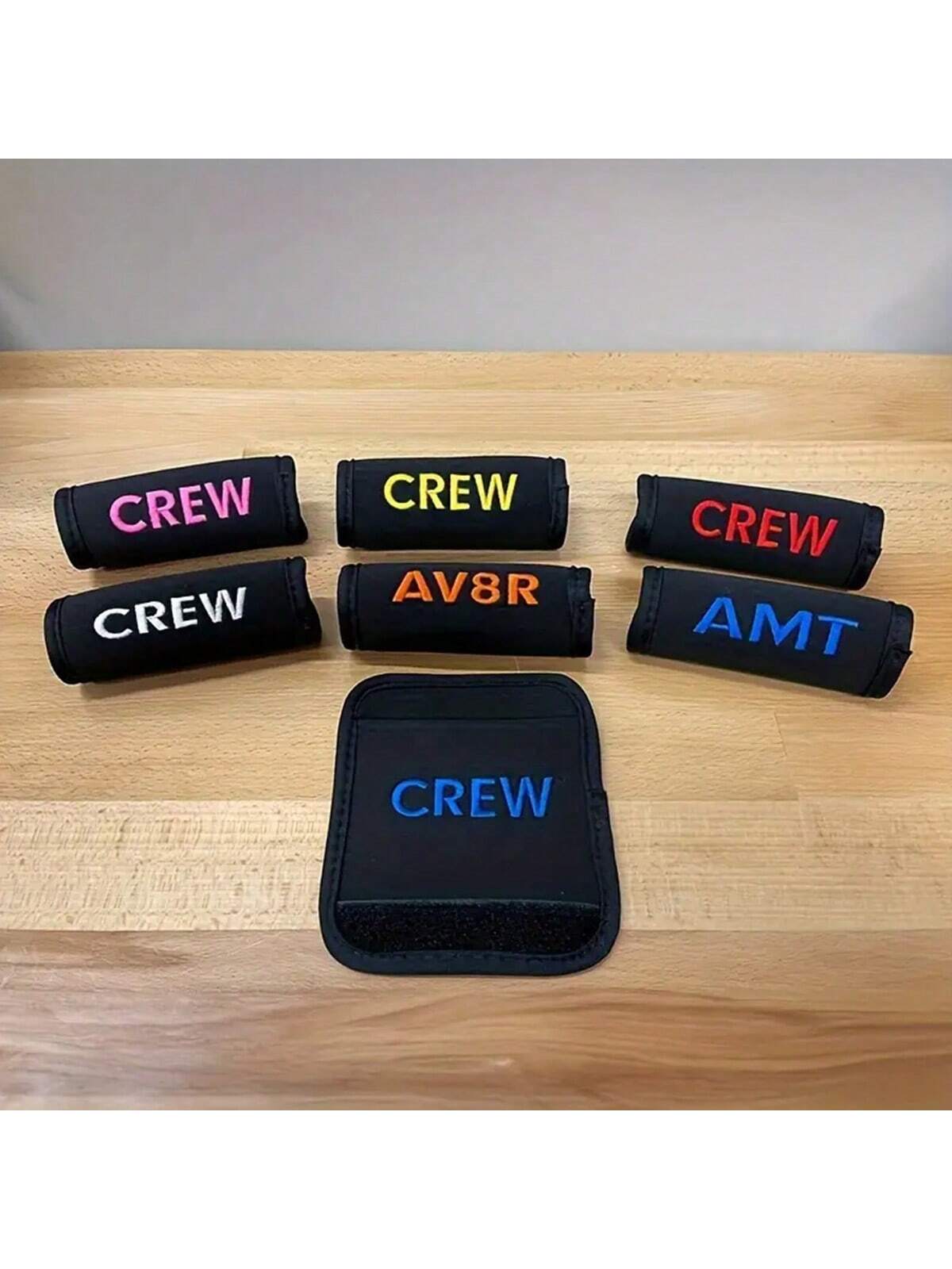 1pc Customized Embroidered Name Luggage Handle, Handmade Embroidered Luggage Handle, Personalized Creative Handmade Embroidered Letter Luggage Handle, Portable, Multi-Functional, Versatile, Large Capa