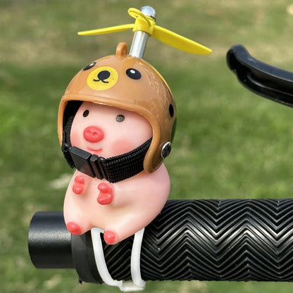 1pc Cute Pig Head Motorcycle/Bicycle Handlebar Decoration, Creative Personalized Gift, Fashionable Helmet Pig, Motorcycle Accessory