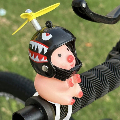1pc Cute Pig Head Motorcycle/Bicycle Handlebar Decoration, Creative Personalized Gift, Fashionable Helmet Pig, Motorcycle Accessory