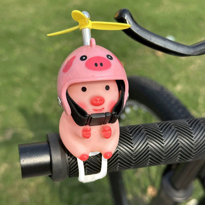 1pc Cute Pig Head Motorcycle/Bicycle Handlebar Decoration, Creative Personalized Gift, Fashionable Helmet Pig, Motorcycle Accessory