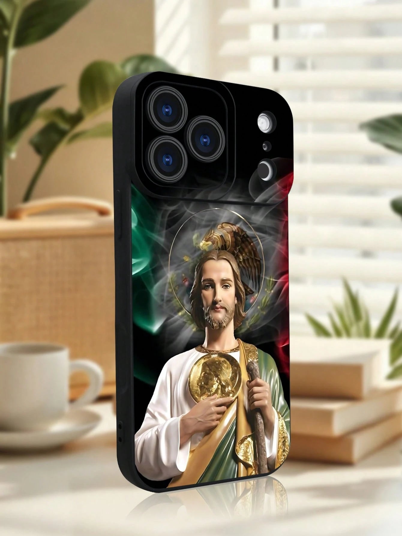 1PC Cute Religious Saint Pattern Phone Case Simple Sacred Design Unique Faith Style Fashion Art Look Suitable For Users Who Love Spiritual And Religious Themes Couple Gift Hot Selling Item Compatible