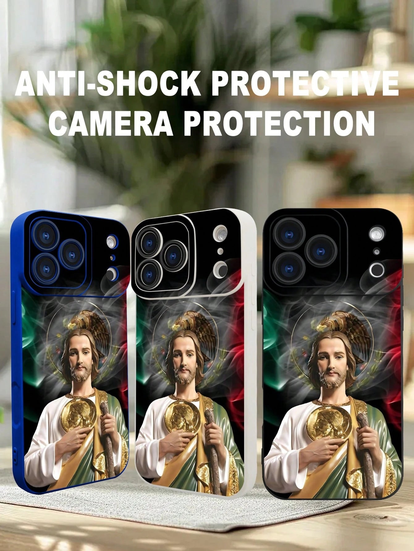 1PC Cute Religious Saint Pattern Phone Case Simple Sacred Design Unique Faith Style Fashion Art Look Suitable For Users Who Love Spiritual And Religious Themes Couple Gift Hot Selling Item Compatible