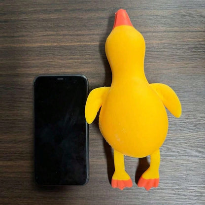 1pc Cute Yellow Duck Squeeze Doll, Soft Cartoon Animal Plush Doll, Classroom Reward, Birthday Party Small Gift For Boys And Girls, Novelty Sensory Game Gift