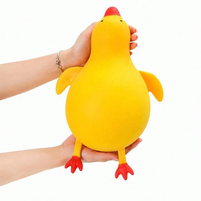 1pc Cute Yellow Duck Squeeze Doll, Soft Cartoon Animal Plush Doll, Classroom Reward, Birthday Party Small Gift For Boys And Girls, Novelty Sensory Game Gift