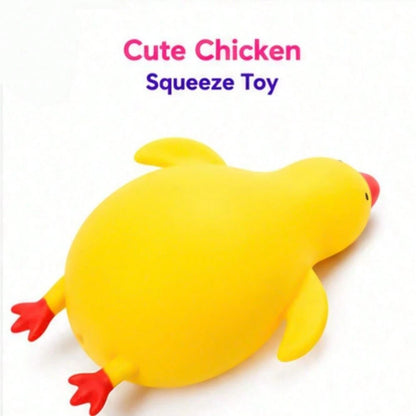 1pc Cute Yellow Duck Squeeze Doll, Soft Cartoon Animal Plush Doll, Classroom Reward, Birthday Party Small Gift For Boys And Girls, Novelty Sensory Game Gift