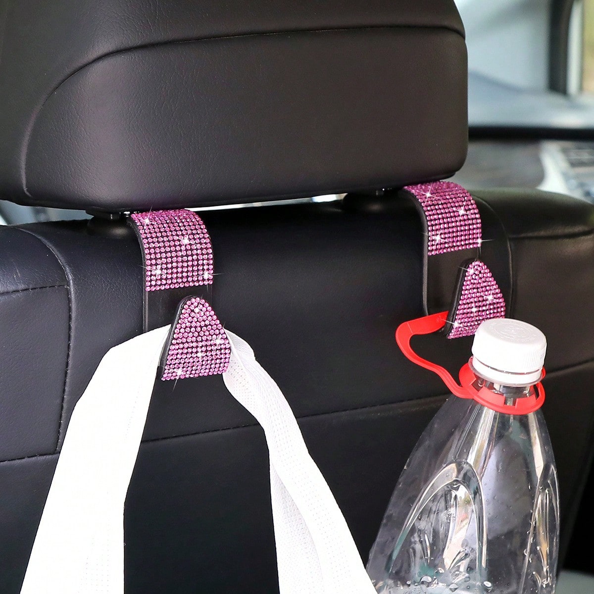 1pc Diamond Encrusted Car Hanger Hook For Back Seat, Hidden Creative Accessories