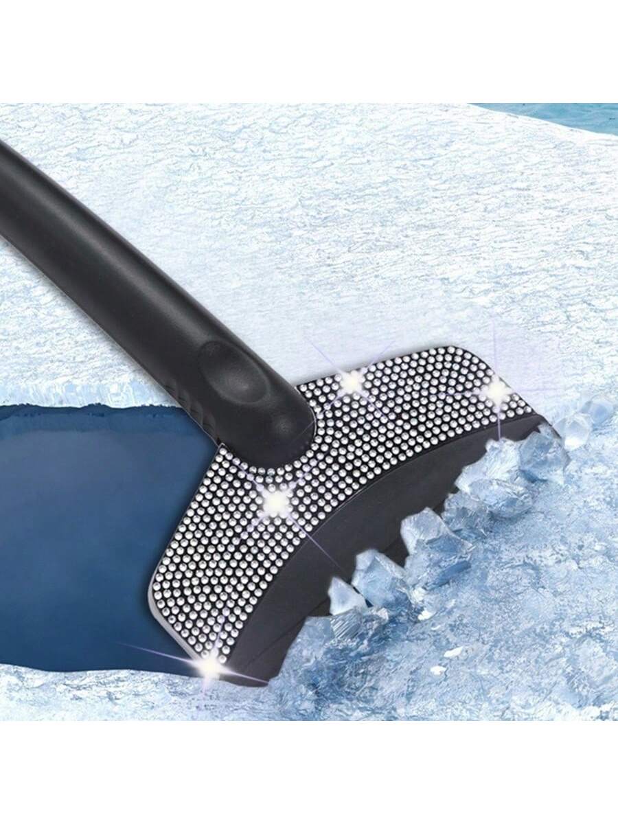 1pc Diamond Studded Snow Scraper, Automotive Snow Removal Tool, Car Cleaning,Car Accessories