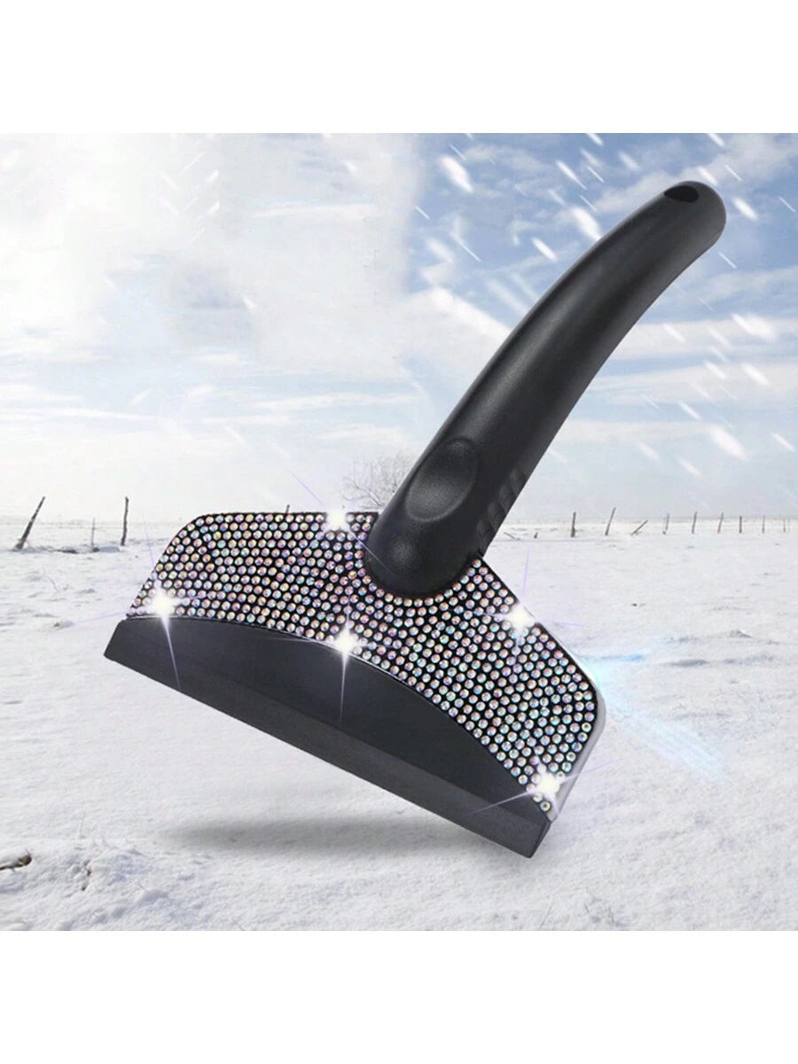 1pc Diamond Studded Snow Scraper, Automotive Snow Removal Tool, Car Cleaning,Car Accessories