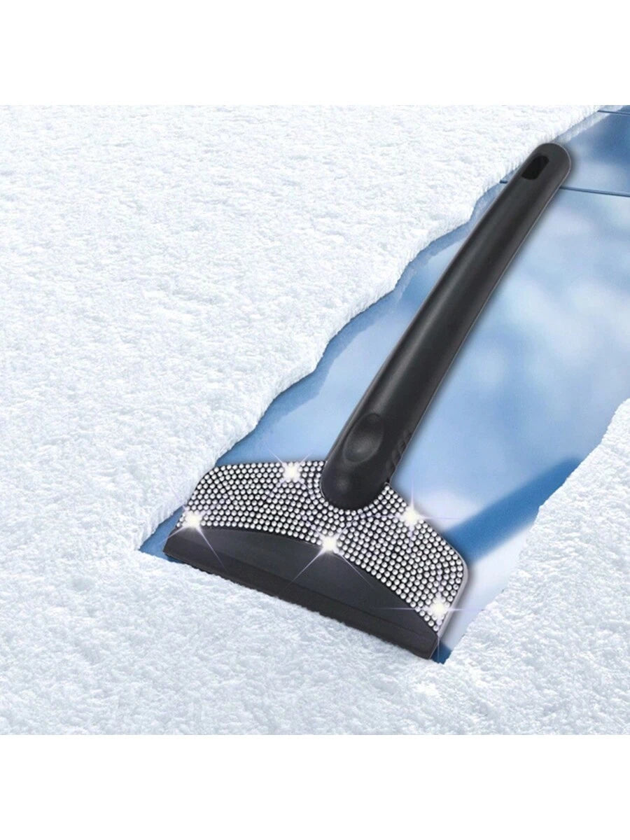 1pc Diamond Studded Snow Scraper, Automotive Snow Removal Tool, Car Cleaning,Car Accessories