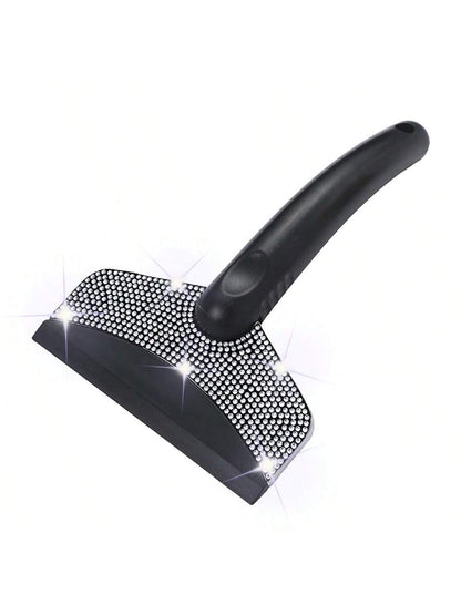 1pc Diamond Studded Snow Scraper, Automotive Snow Removal Tool, Car Cleaning,Car Accessories