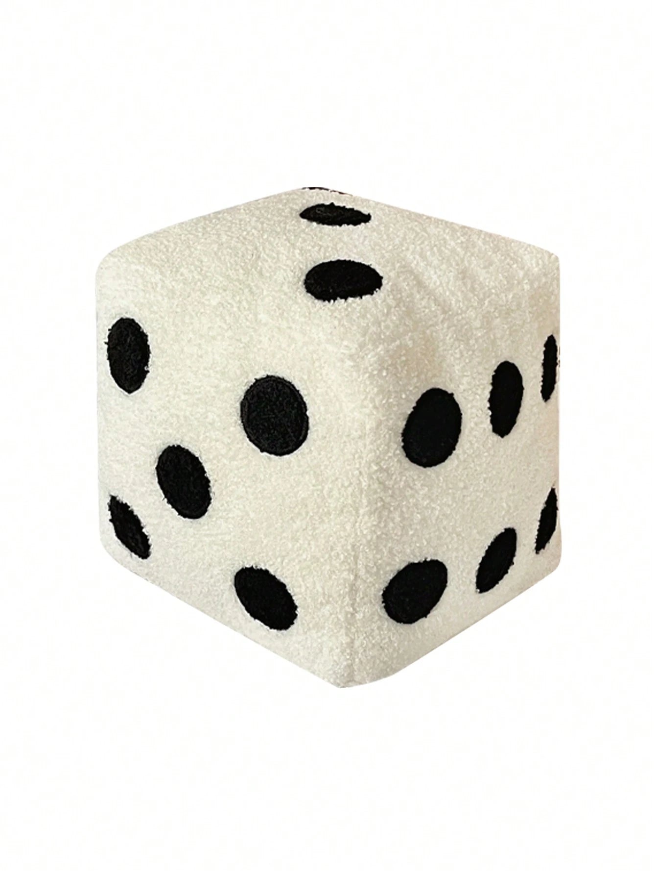 1pc Dice-Shaped Decorative Pillow, Comfortable & Fun Simulated Dice Design, Suitable For Dorm Bedding, Dorm Decor, Sofa Cushion, Machine Washable, 4 Season Use, Polyester Filled Pillow With Zipper Clo