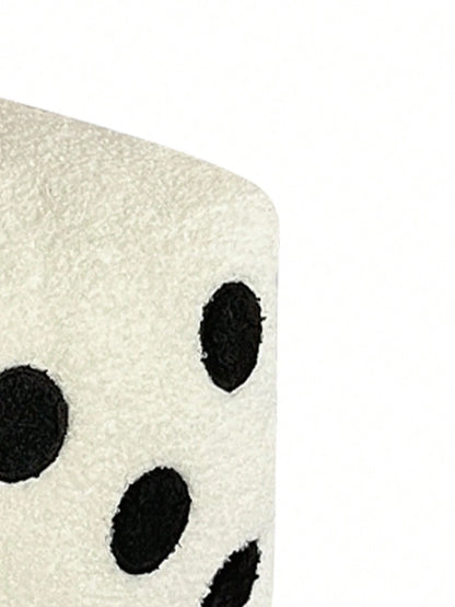 1pc Dice-Shaped Decorative Pillow, Comfortable & Fun Simulated Dice Design, Suitable For Dorm Bedding, Dorm Decor, Sofa Cushion, Machine Washable, 4 Season Use, Polyester Filled Pillow With Zipper Clo