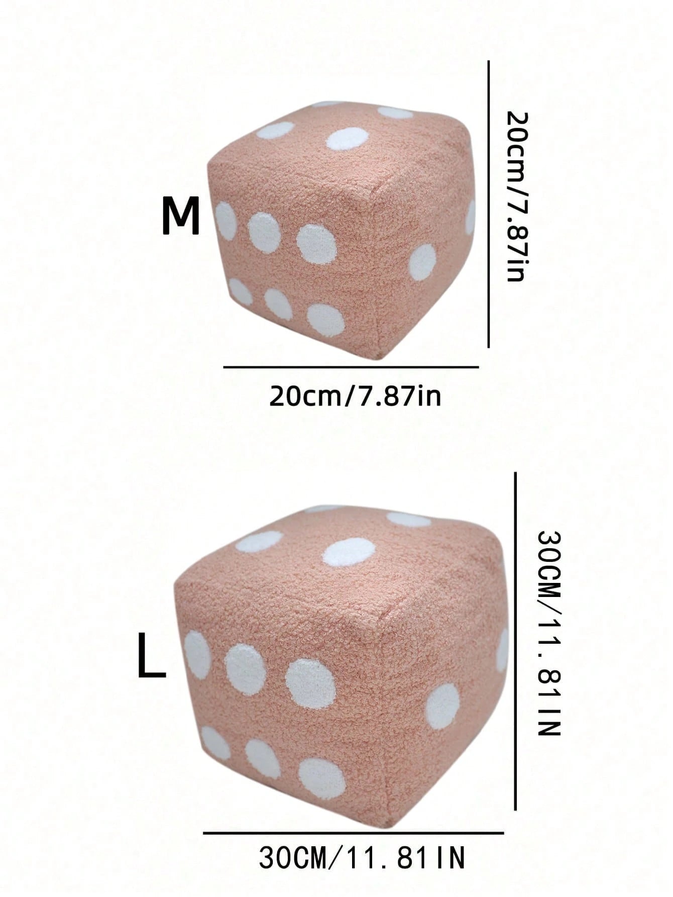 1pc Dice-Shaped Decorative Pillow, Comfortable & Fun Simulated Dice Design, Suitable For Dorm Bedding, Dorm Decor, Sofa Cushion, Machine Washable, 4 Season Use, Polyester Filled Pillow With Zipper Clo