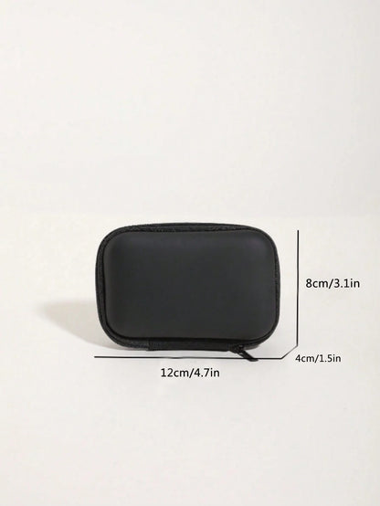 1Pc Digital Accessories Eva Storage Box For Changer Cable Durable Storage Box, Digital Accessories Storage Bag, Portable Double-Layer Power Hard Drive Protective Case, Dust-Proof Data Cable U Disk Ear