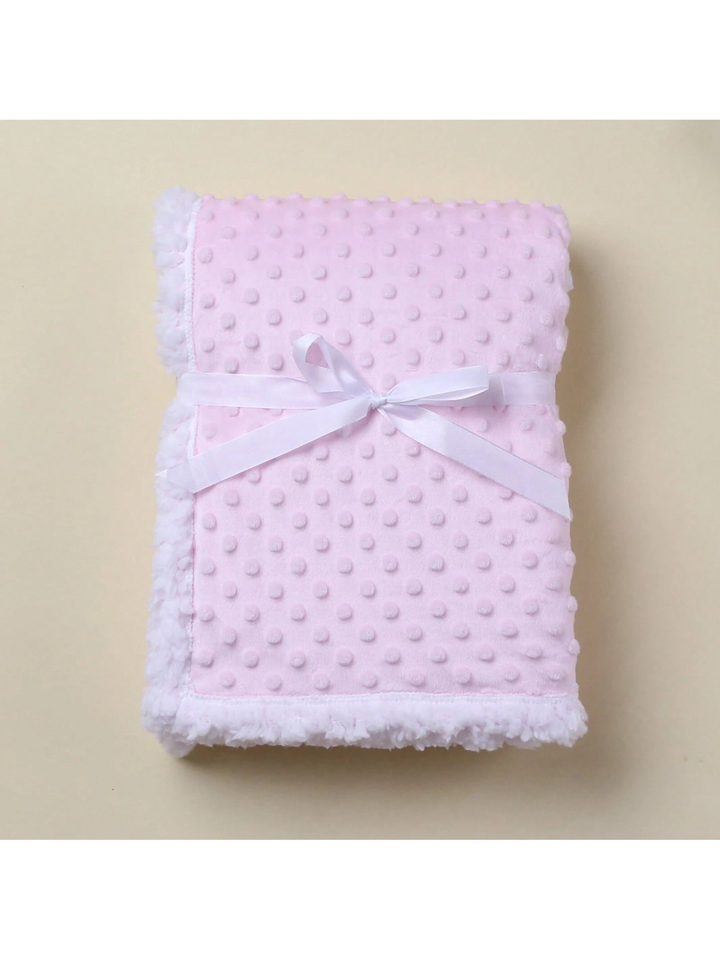 1pc Double-Layer Baby Dimple Fleece Touching Blanket, All Seasons Love Valentine