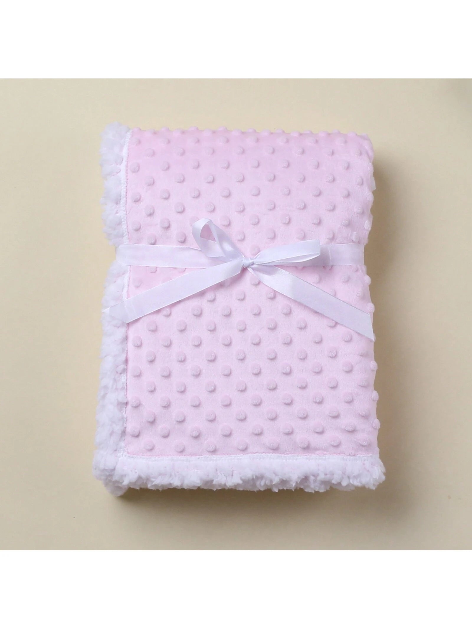 1pc Double-Layer Baby Dimple Fleece Touching Blanket, All Seasons Love Valentine