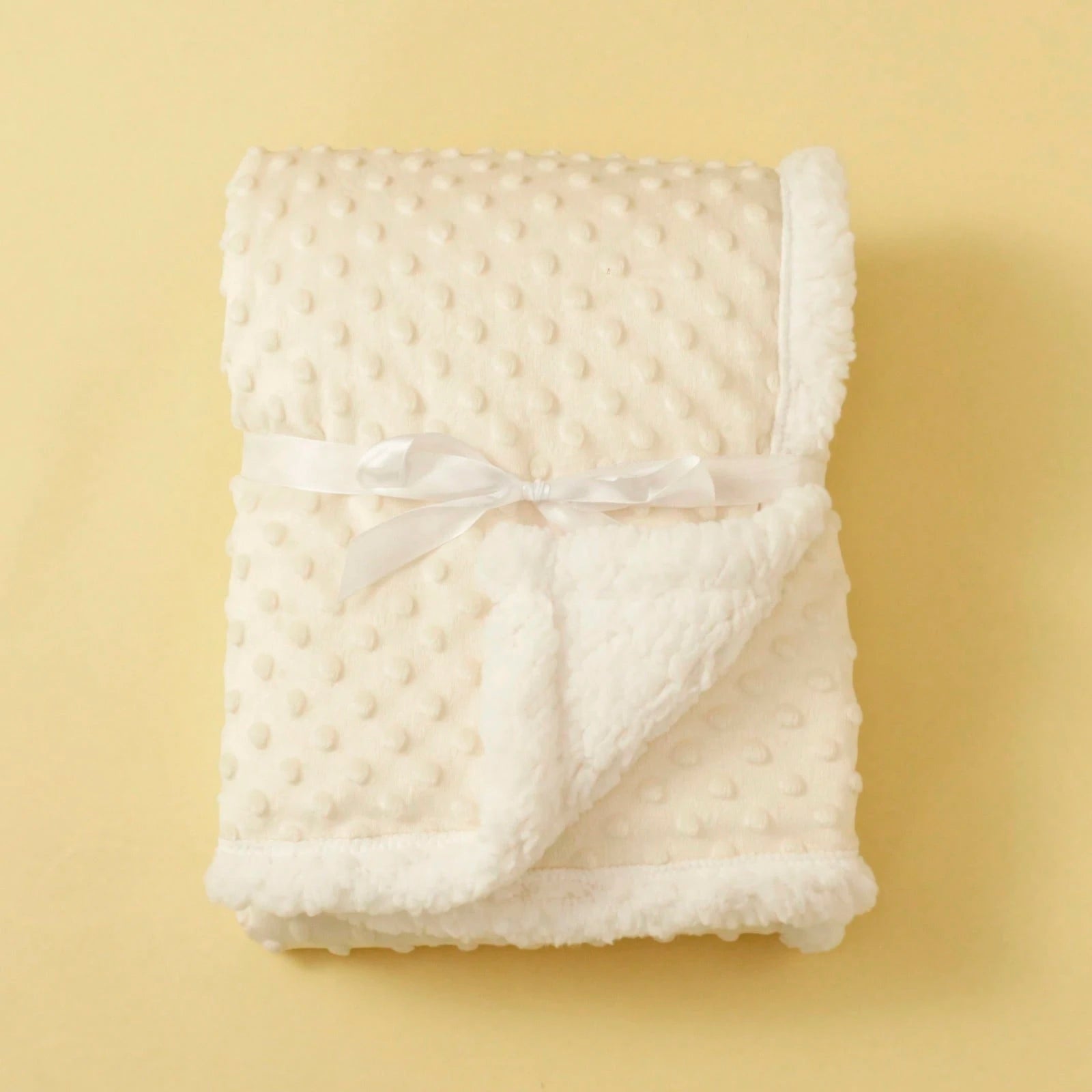 1pc Double-Layer Baby Dimple Fleece Touching Blanket, All Seasons Love Valentine