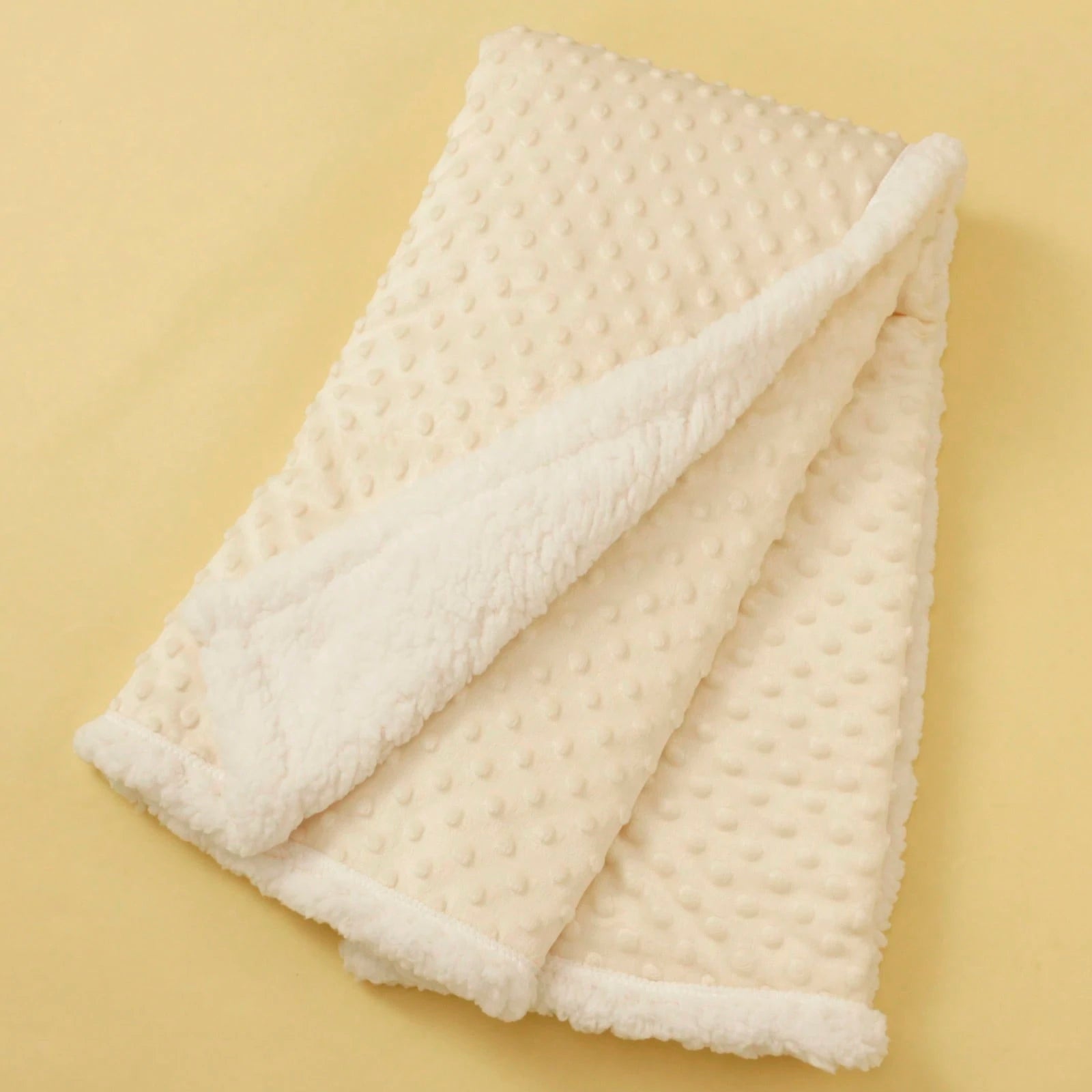 1pc Double-Layer Baby Dimple Fleece Touching Blanket, All Seasons Love Valentine