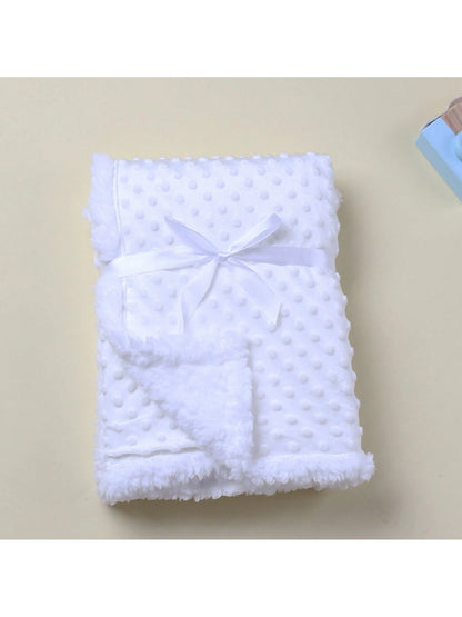 1pc Double-Layer Baby Dimple Fleece Touching Blanket, All Seasons Love Valentine
