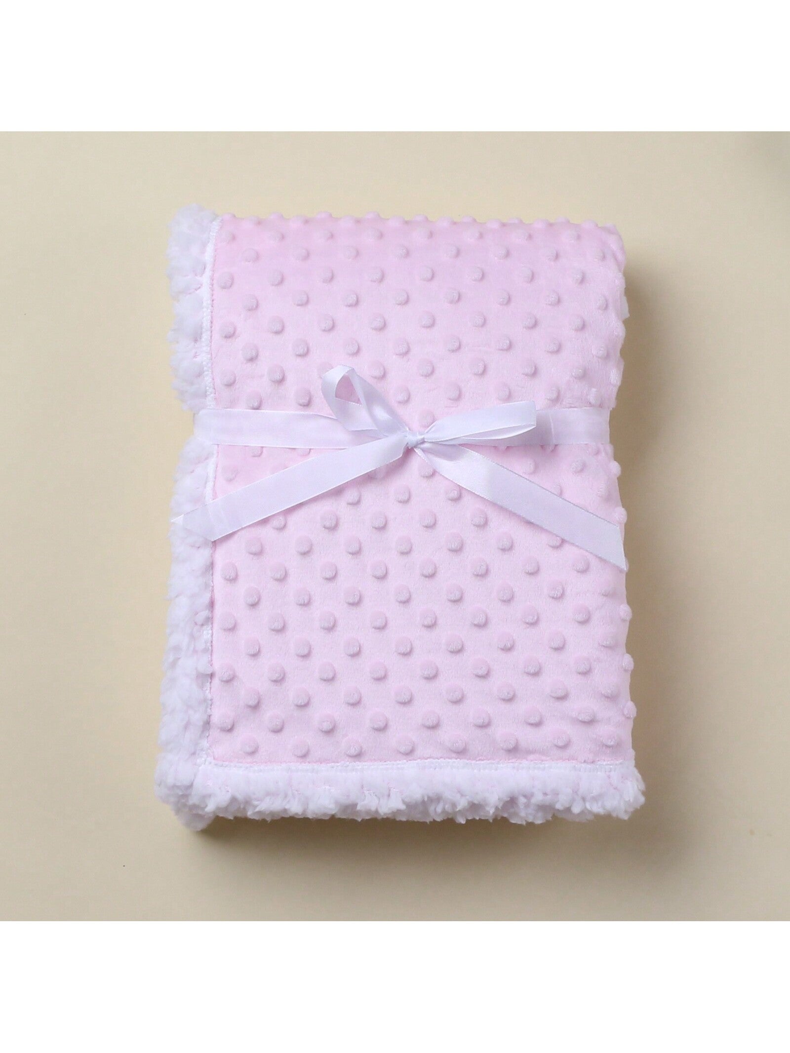 1pc Double-Layer Baby Dimple Fleece Touching Blanket, All Seasons Love Valentine