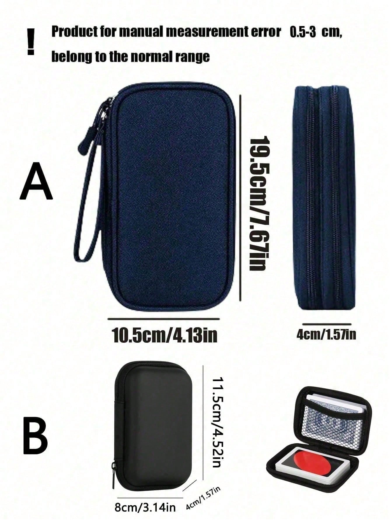 1pc Dual Layer Digital Accessories Organizer Bag, Multifunctional Storage Pouch, Waterproof Portable Electronics Organizer, Suitable For Short Trip Toiletry Bag, Travel Essential Storage Bag, Unisex E