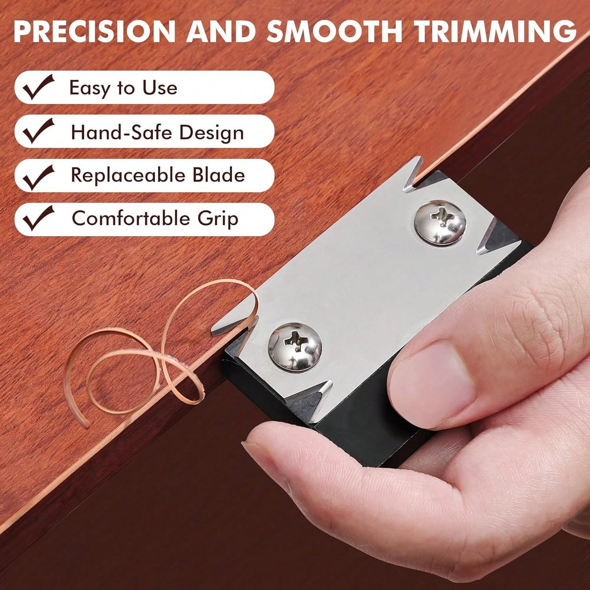 1PC Edge Banding Trimmer- Upgraded Mini Edge Band Trimmer & Cutter, Stainless Steel Blade Veneer Edge Trimmer For Woodworking, Edgebanding Trimming Tool For Wood, Veneer, PVC, ABS