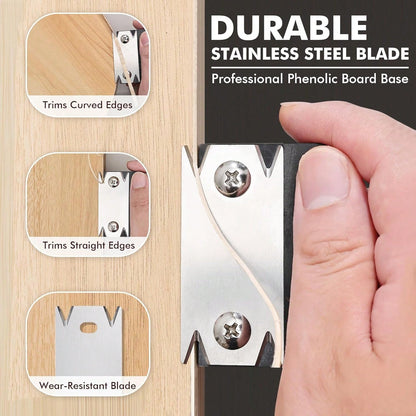 1PC Edge Banding Trimmer- Upgraded Mini Edge Band Trimmer & Cutter, Stainless Steel Blade Veneer Edge Trimmer For Woodworking, Edgebanding Trimming Tool For Wood, Veneer, PVC, ABS