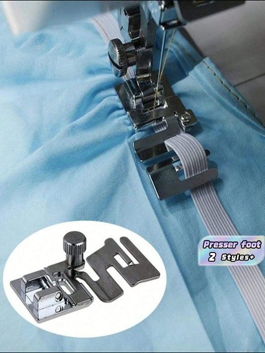 1PC Elastic Elastic Band Presser Foot,Sew Like A Pro With This DIY Sewing Kit- Includes Elastic Fabric Presser Foot, Sewing Machine Needle Threader & More Valentine's Day, Valentines Wedding, Birthda