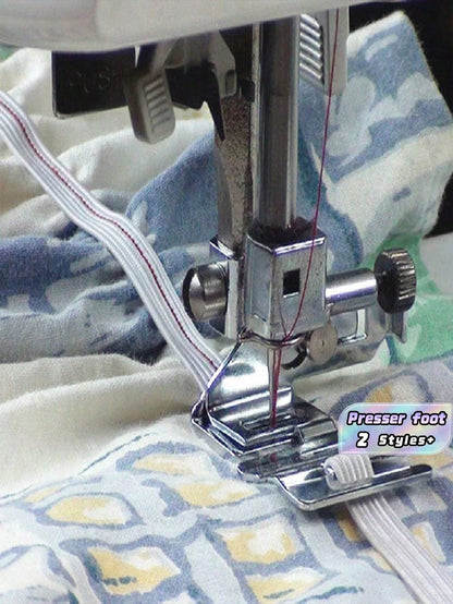 1PC Elastic Elastic Band Presser Foot,Sew Like A Pro With This DIY Sewing Kit- Includes Elastic Fabric Presser Foot, Sewing Machine Needle Threader & More Valentine's Day, Valentines Wedding, Birthda