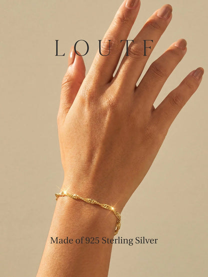 1pc Elegant Women's 925 Sterling Silver Bracelet, Exquisite Jewelry, Anniversary Birthday Gift