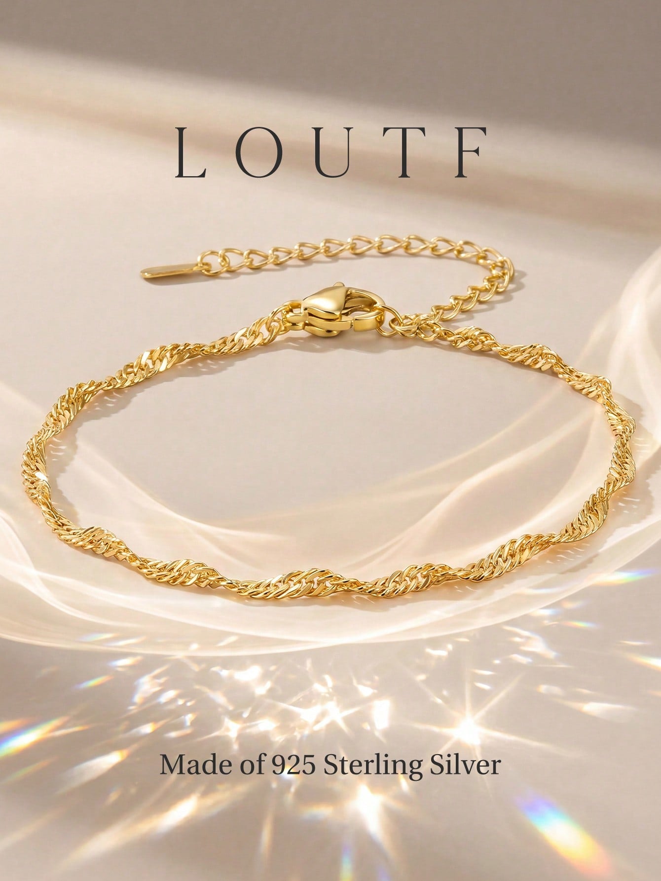 1pc Elegant Women's 925 Sterling Silver Bracelet, Exquisite Jewelry, Anniversary Birthday Gift