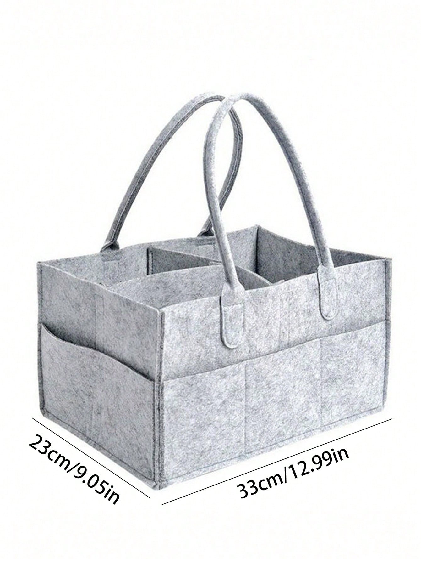1pc Extra Large Grey Diaper Bag, Newborn Essentials, Diaper Storage Basket, Baby Supplies, Christening Accessories, Unisex Baby Room Decor