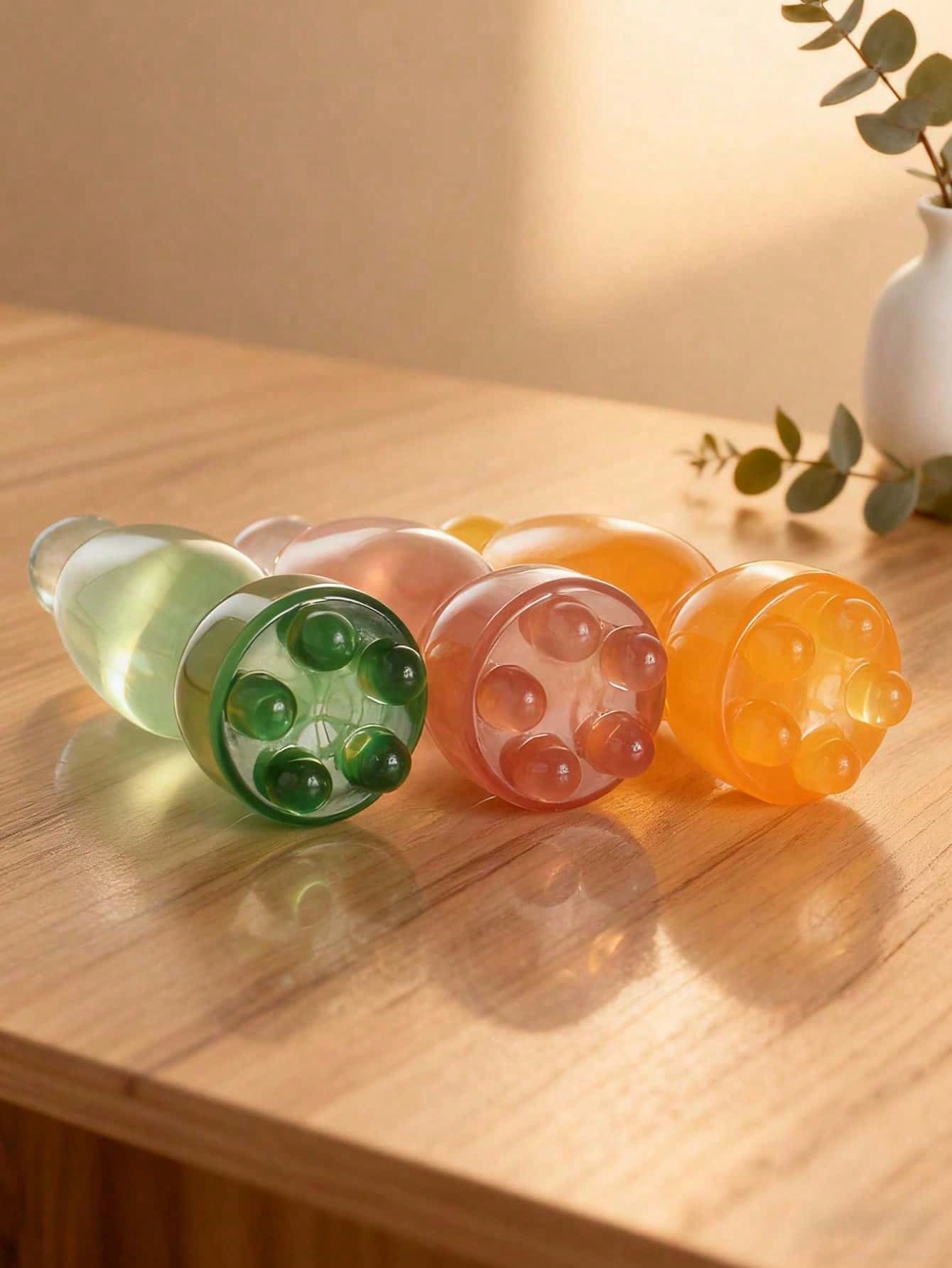 1pc Facial Beauty Massage Roller, Made Of ABS Resin With Smooth Ball, Suitable For Women's Facial Care Including Eye Area, Nose Bridge And Other Areas, Helps Relax Muscles. Guasha Facial Face Care Too